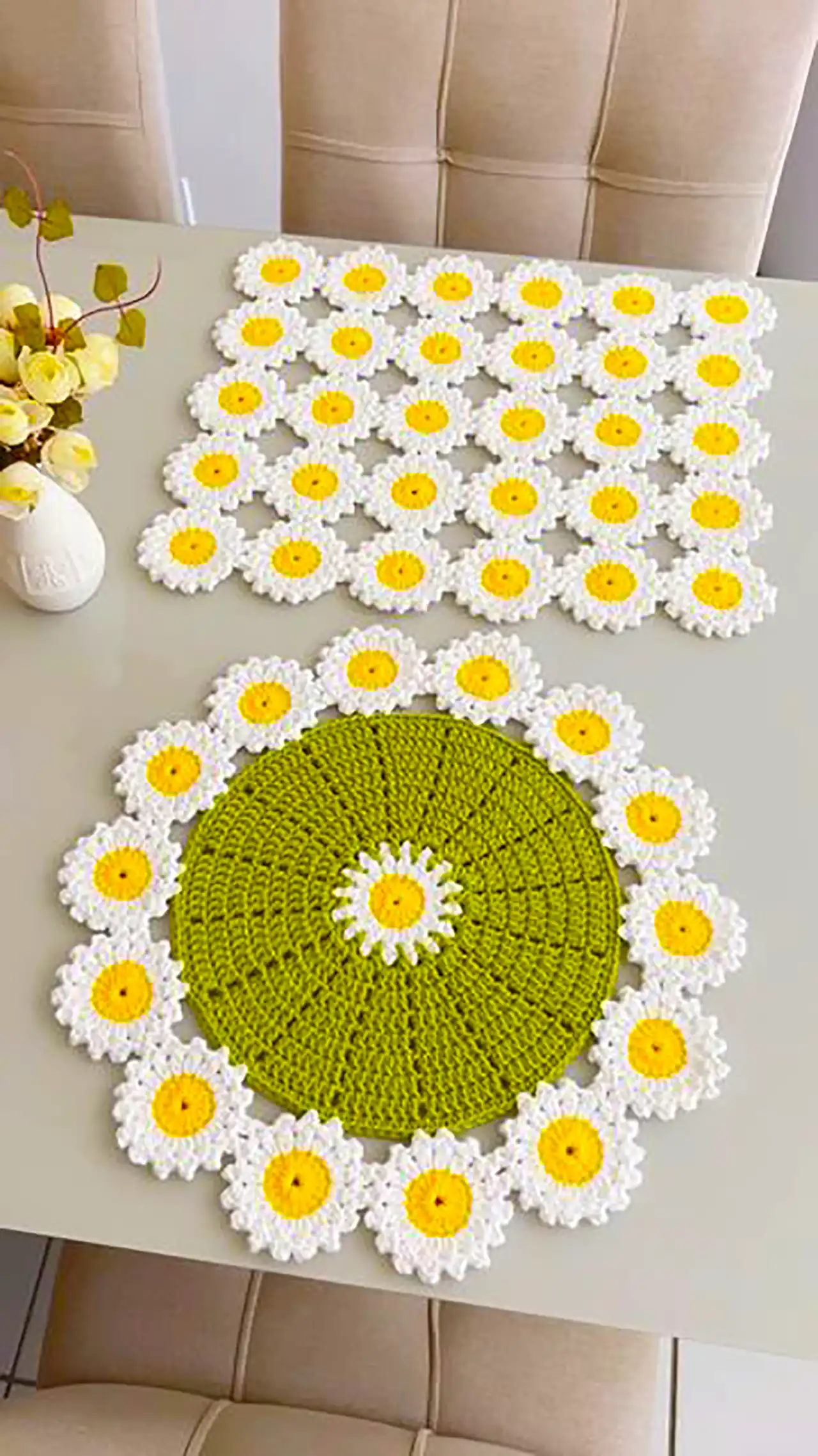 رانر بافتنی میز