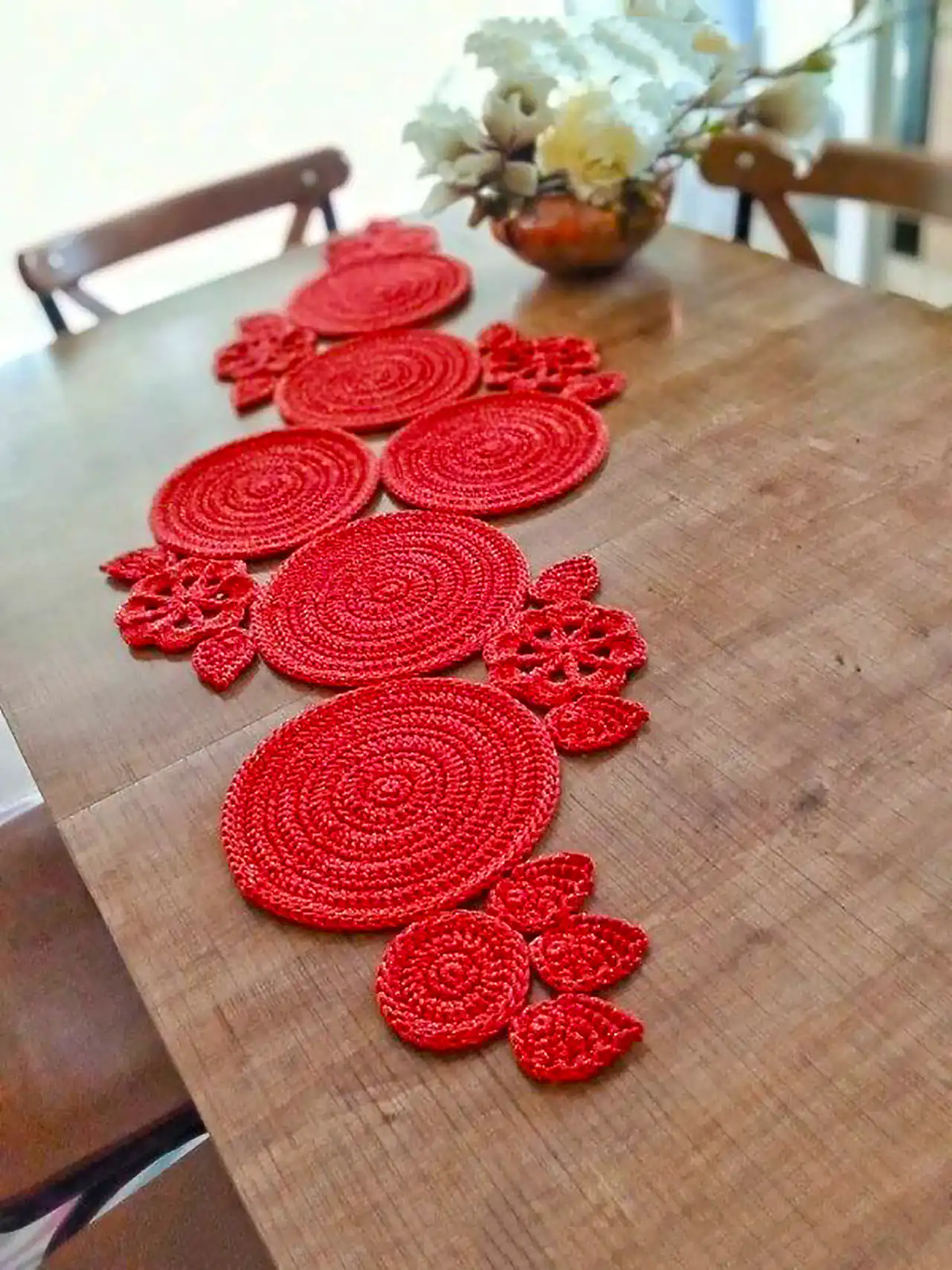 رانر بافتنی میز