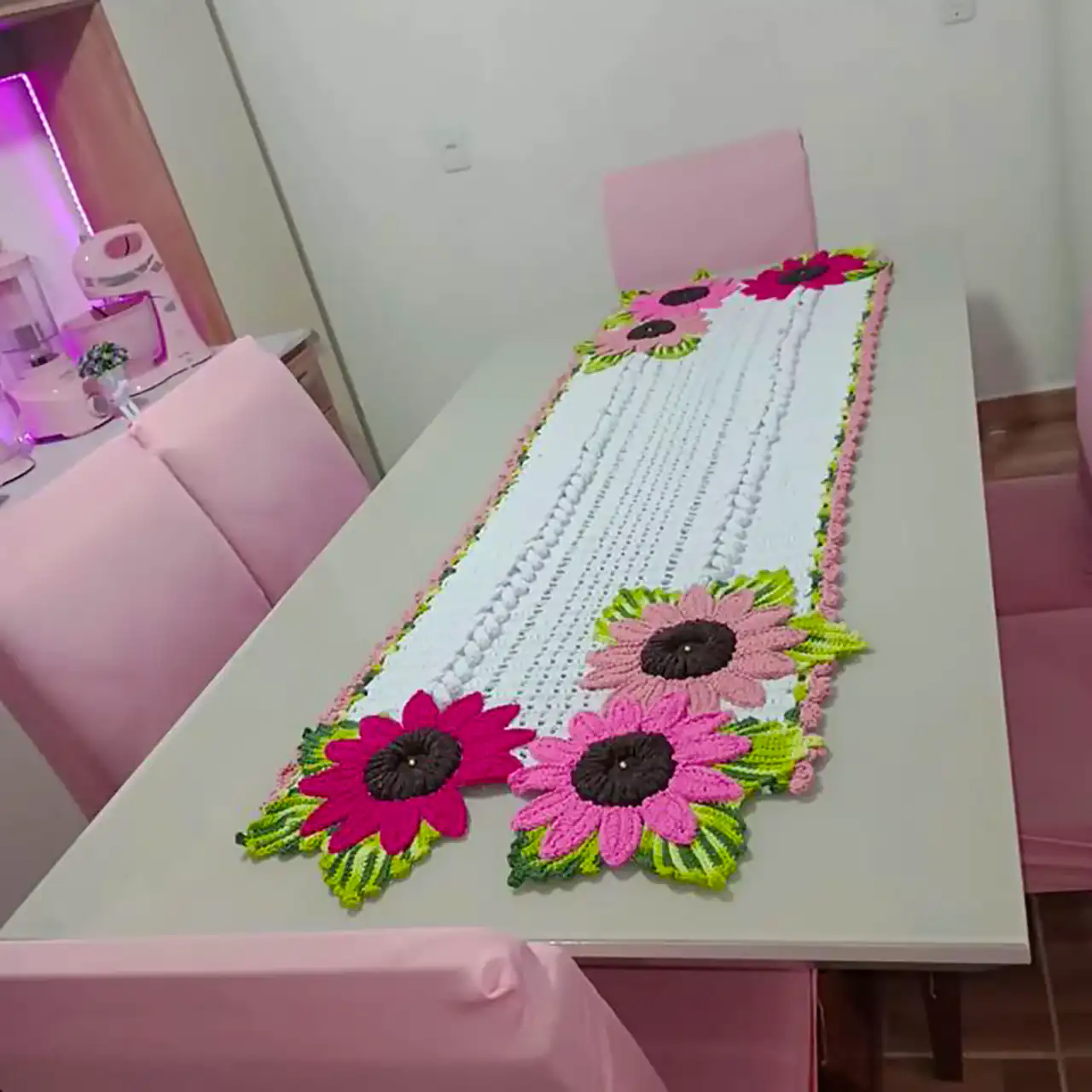 رانر بافتنی میز