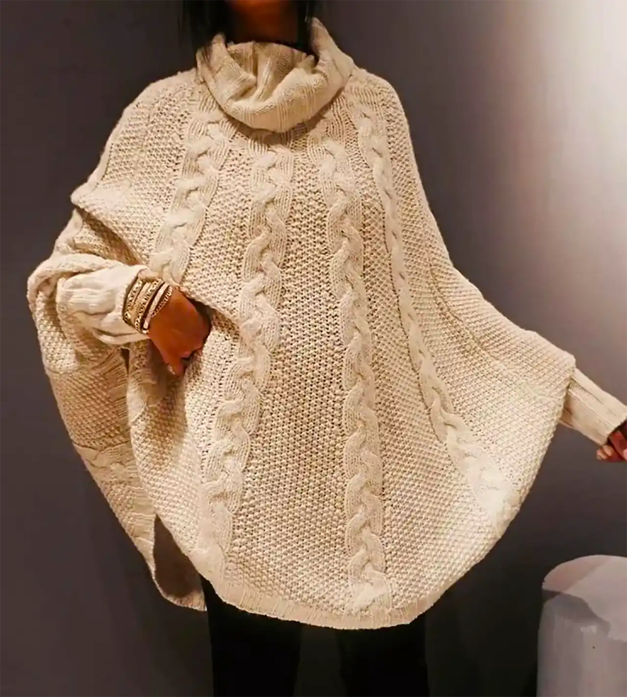 شنل بافتنی پاییزی