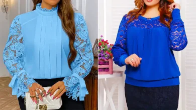 شومیز آبی جدید شیک