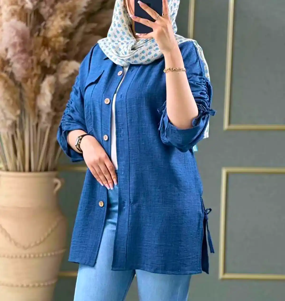 شومیز آبی جدید شیک