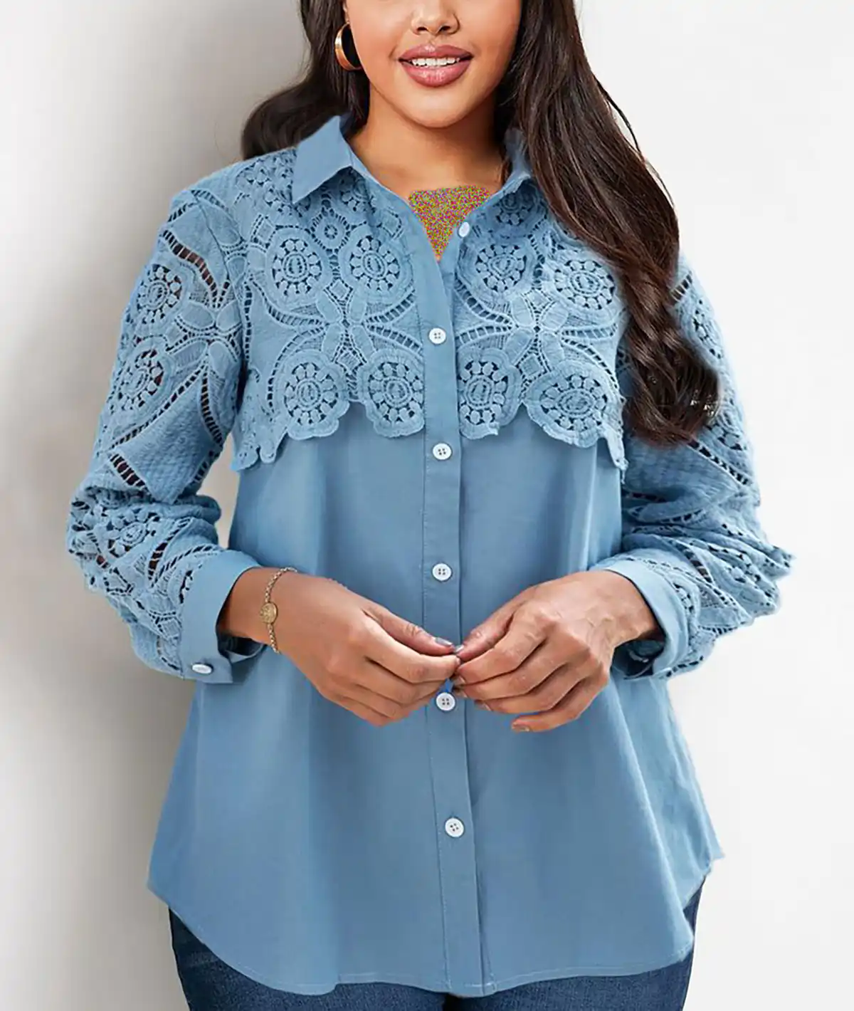 شومیز آبی جدید شیک