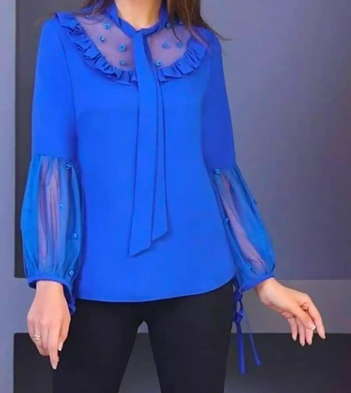 شومیز آبی جدید شیک