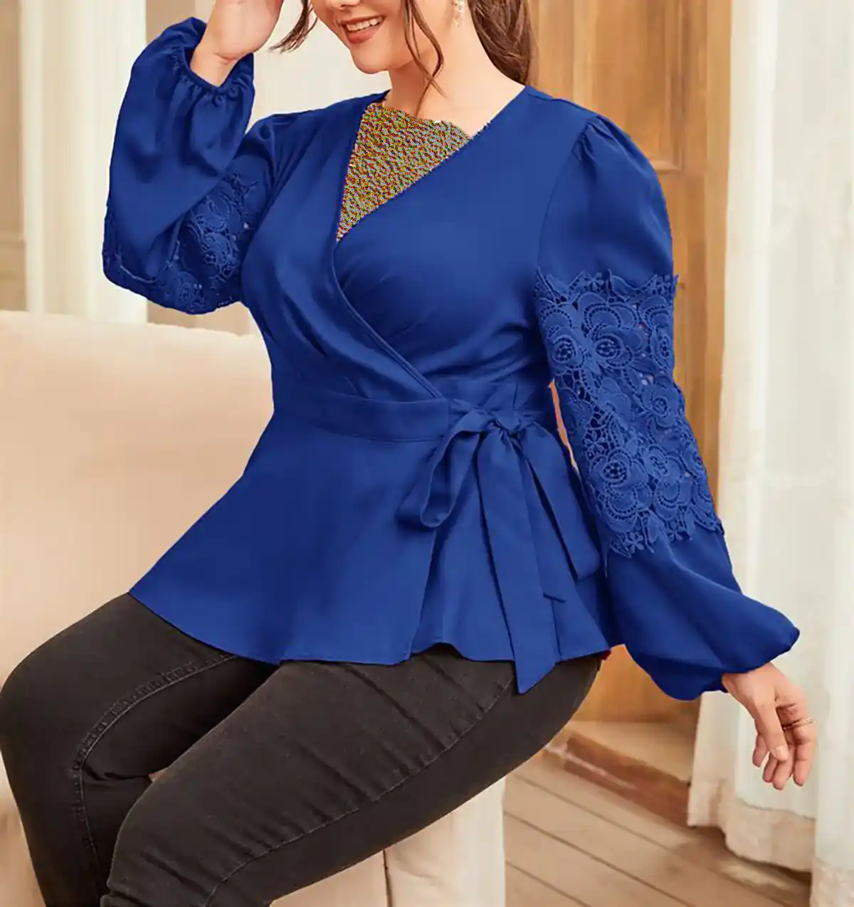 شومیز آبی جدید شیک