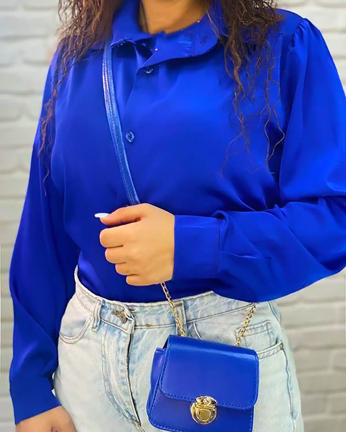 شومیز آبی جدید شیک