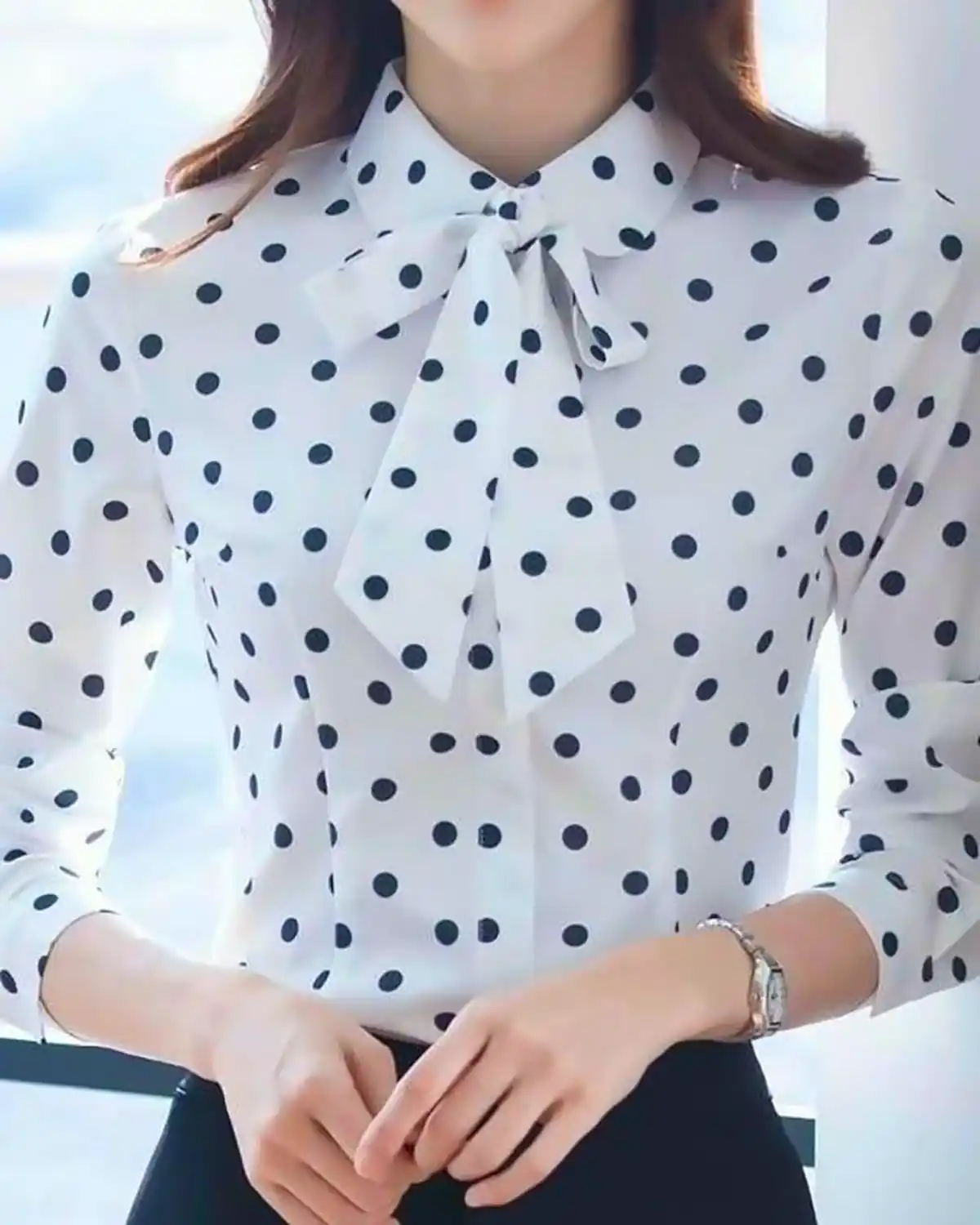 شومیز خالدار زنانه