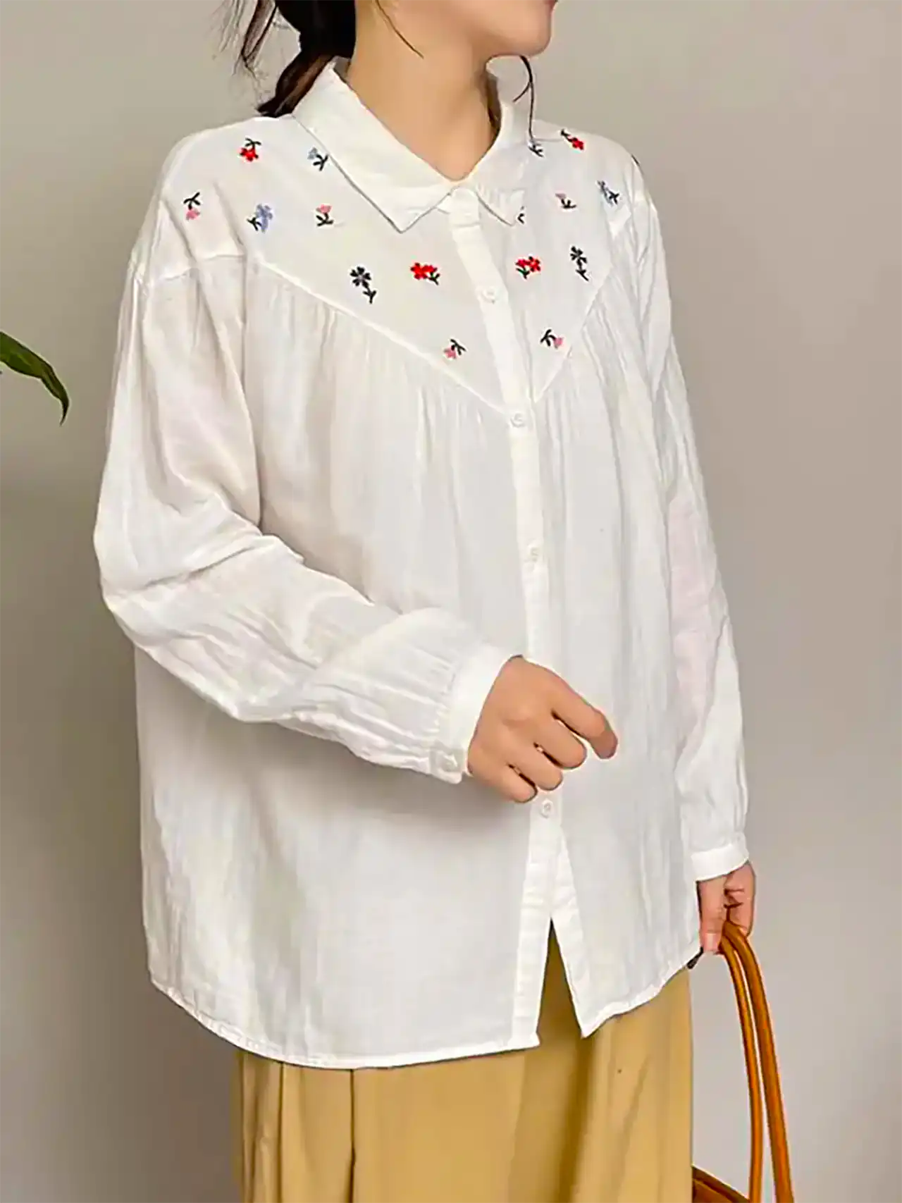 شومیز مانتویی سفید ترند