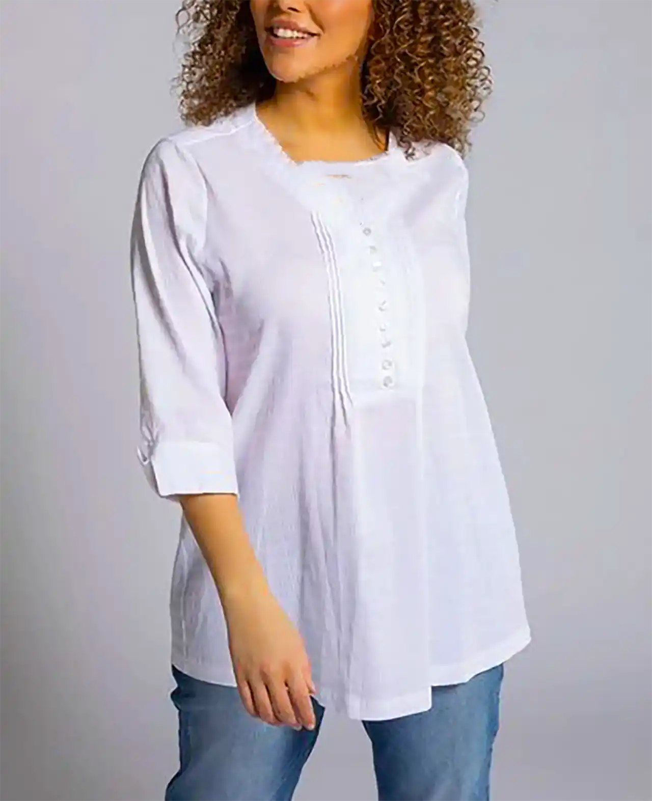 شومیز مانتویی سفید ترند