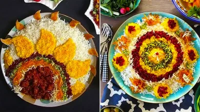 تزیین پلو زعفرانی