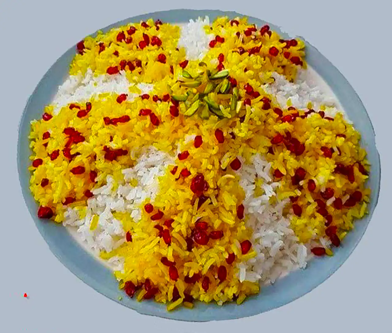 تزیین پلو زعفرانی