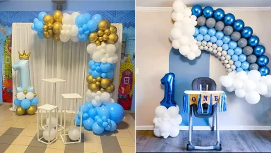 بادکنک آرایی آبی یونیک