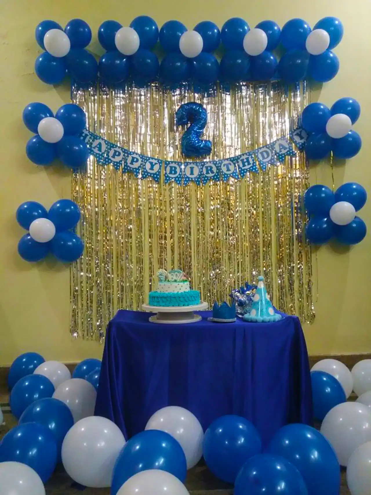 بادکنک آرایی آبی یونیک