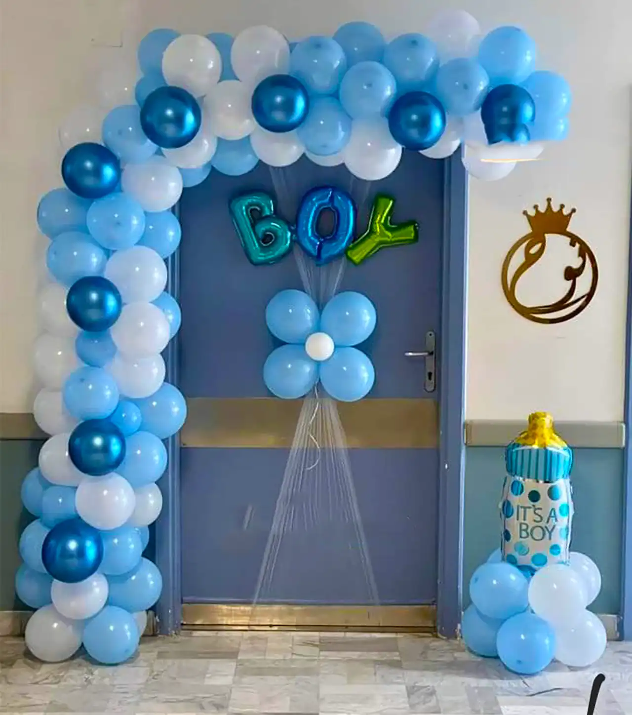 بادکنک آرایی آبی یونیک