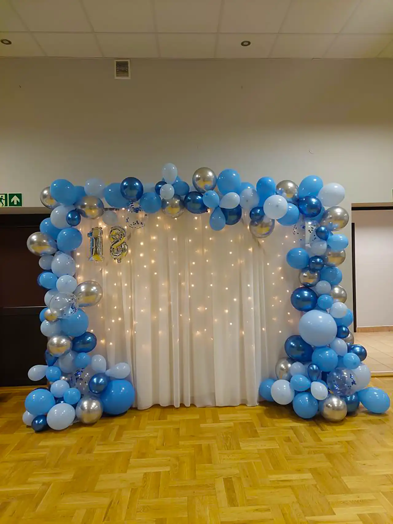 بادکنک آرایی آبی یونیک