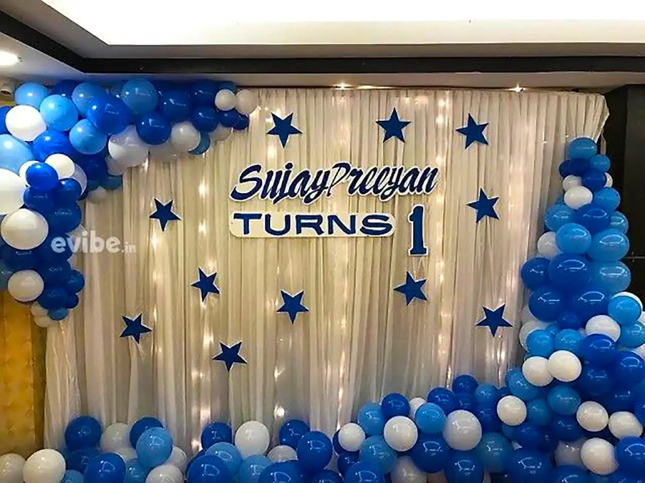 بادکنک آرایی آبی یونیک