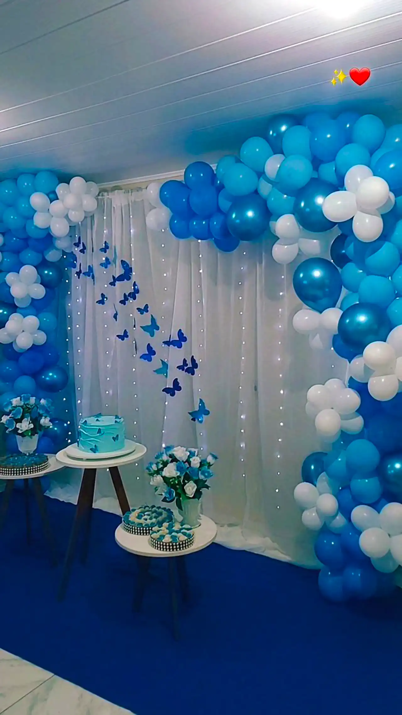 بادکنک آرایی آبی یونیک