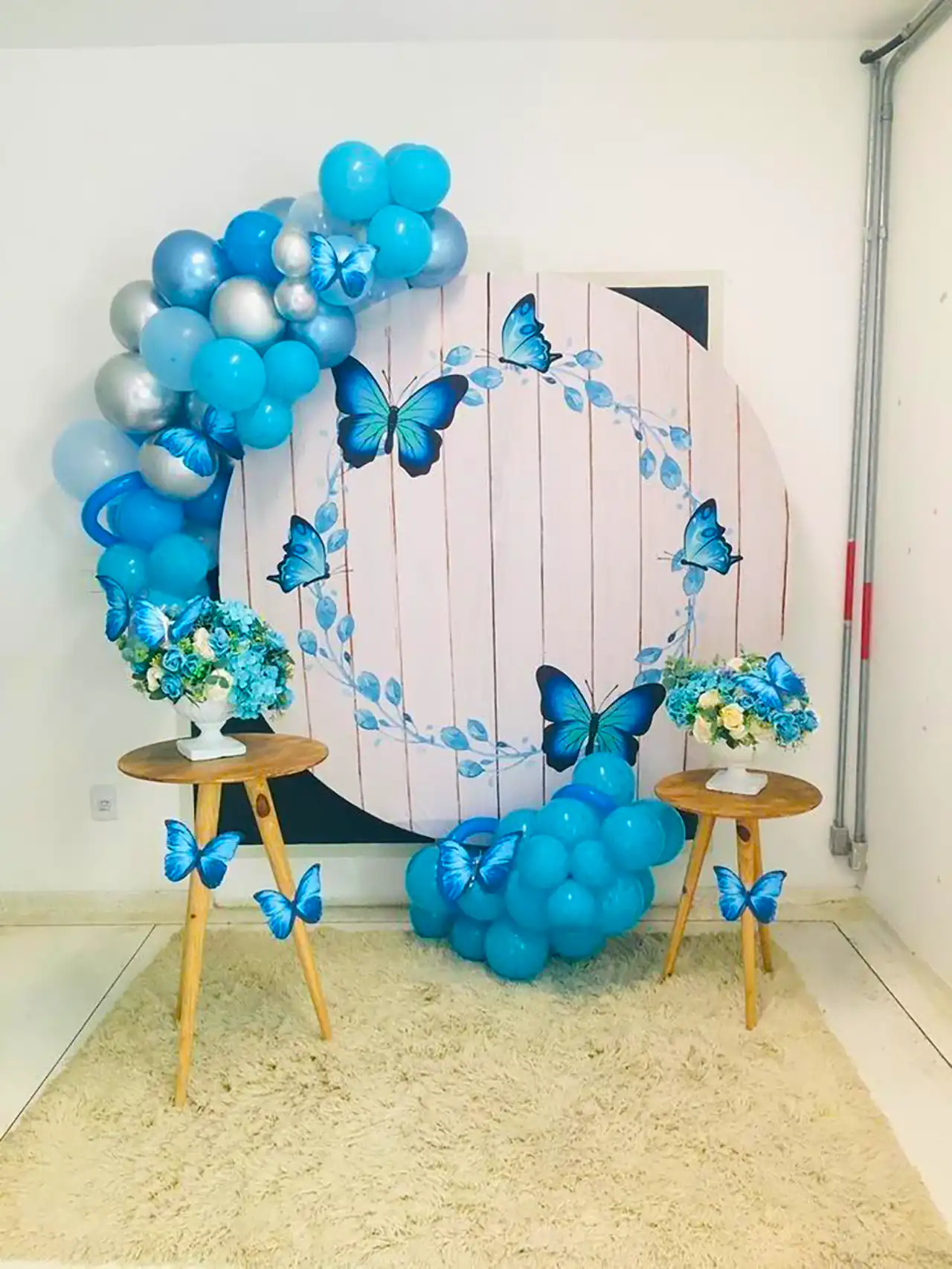 بادکنک آرایی آبی یونیک