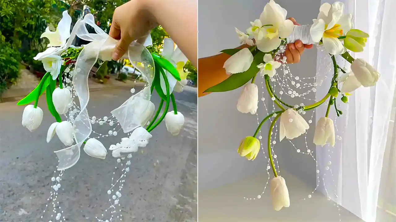 دسته گل عصایی عروس