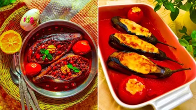 دیزاین بادمجان شکم پر