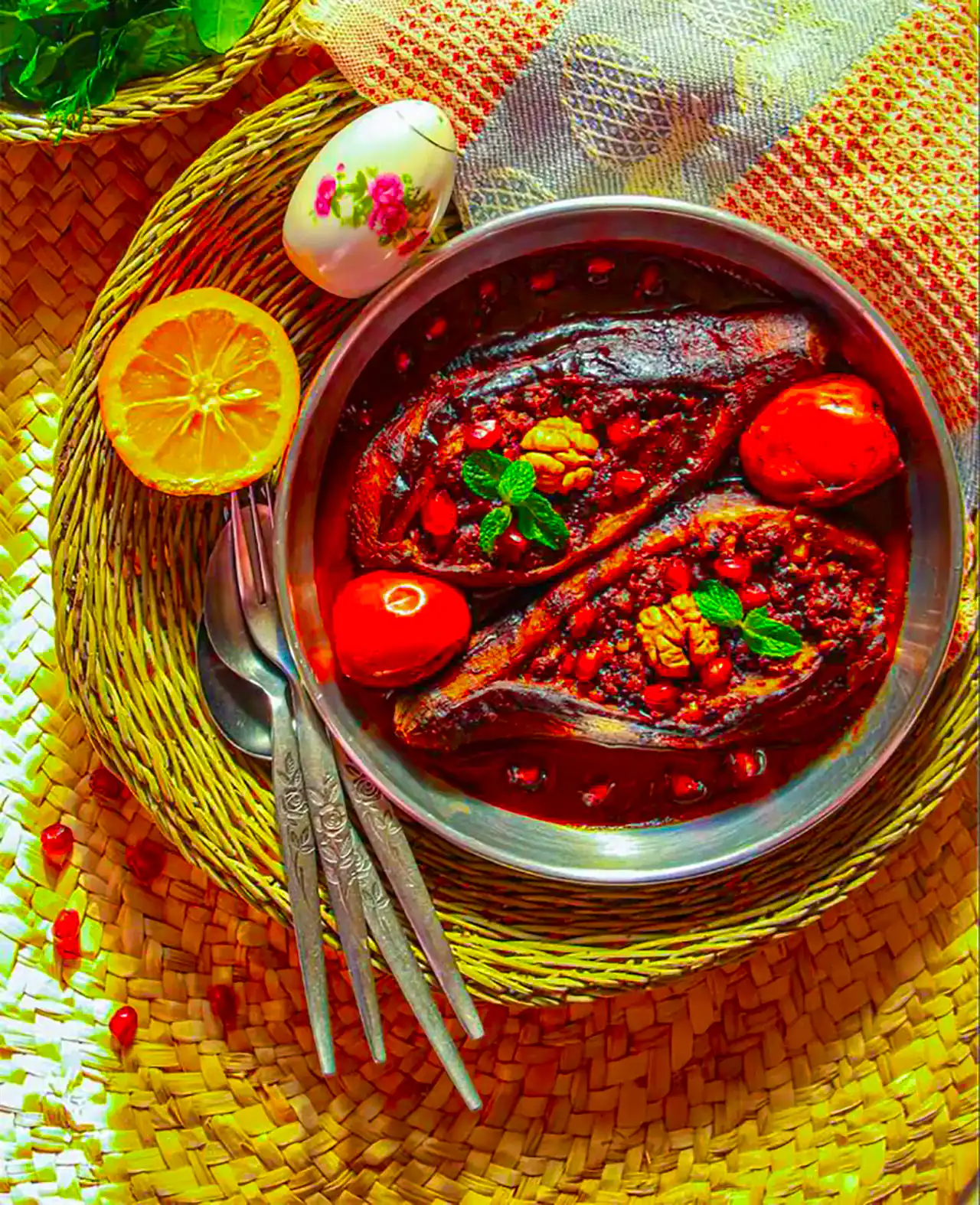 دیزاین بادمجان شکم پر