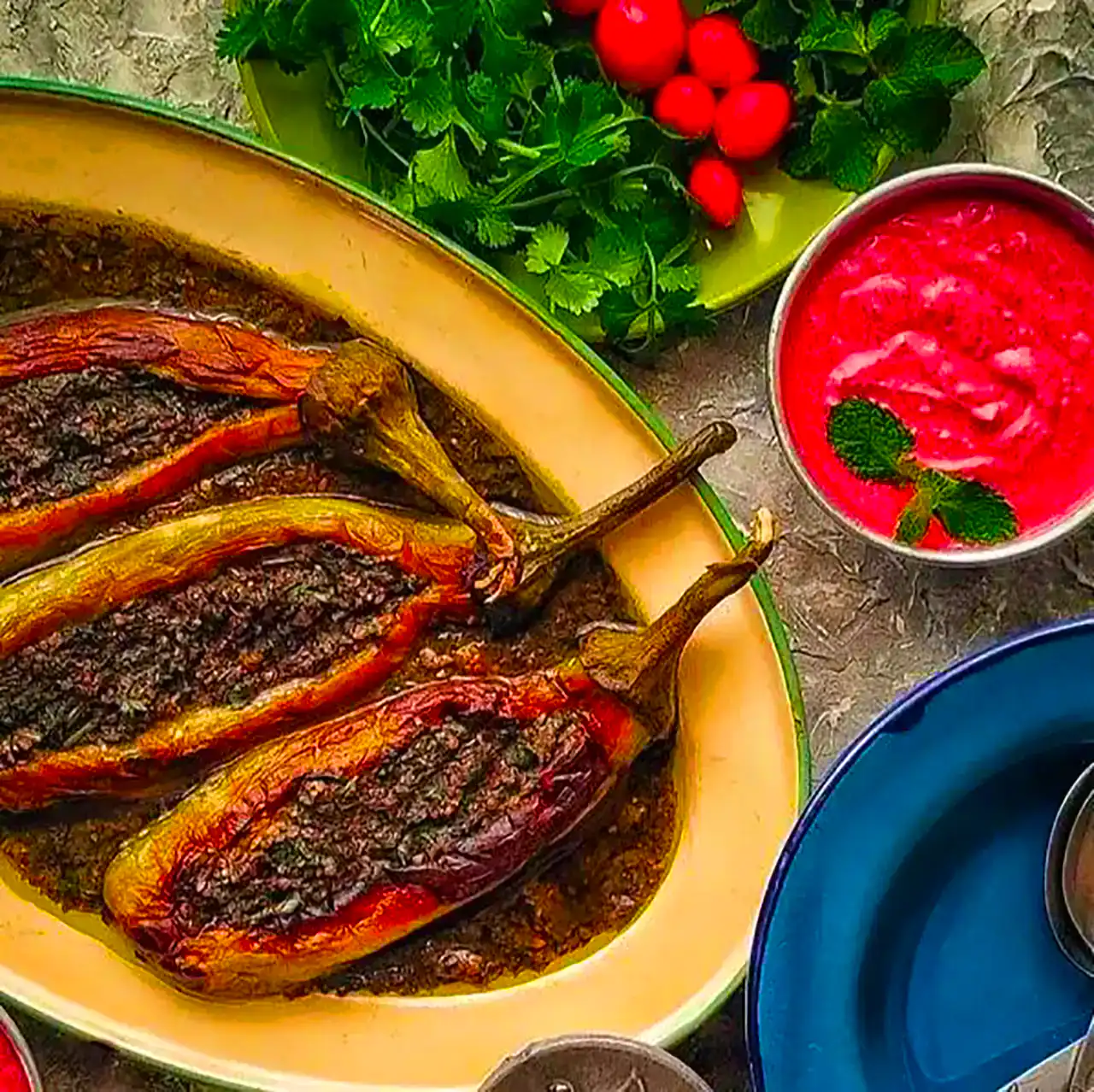 دیزاین بادمجان شکم پر