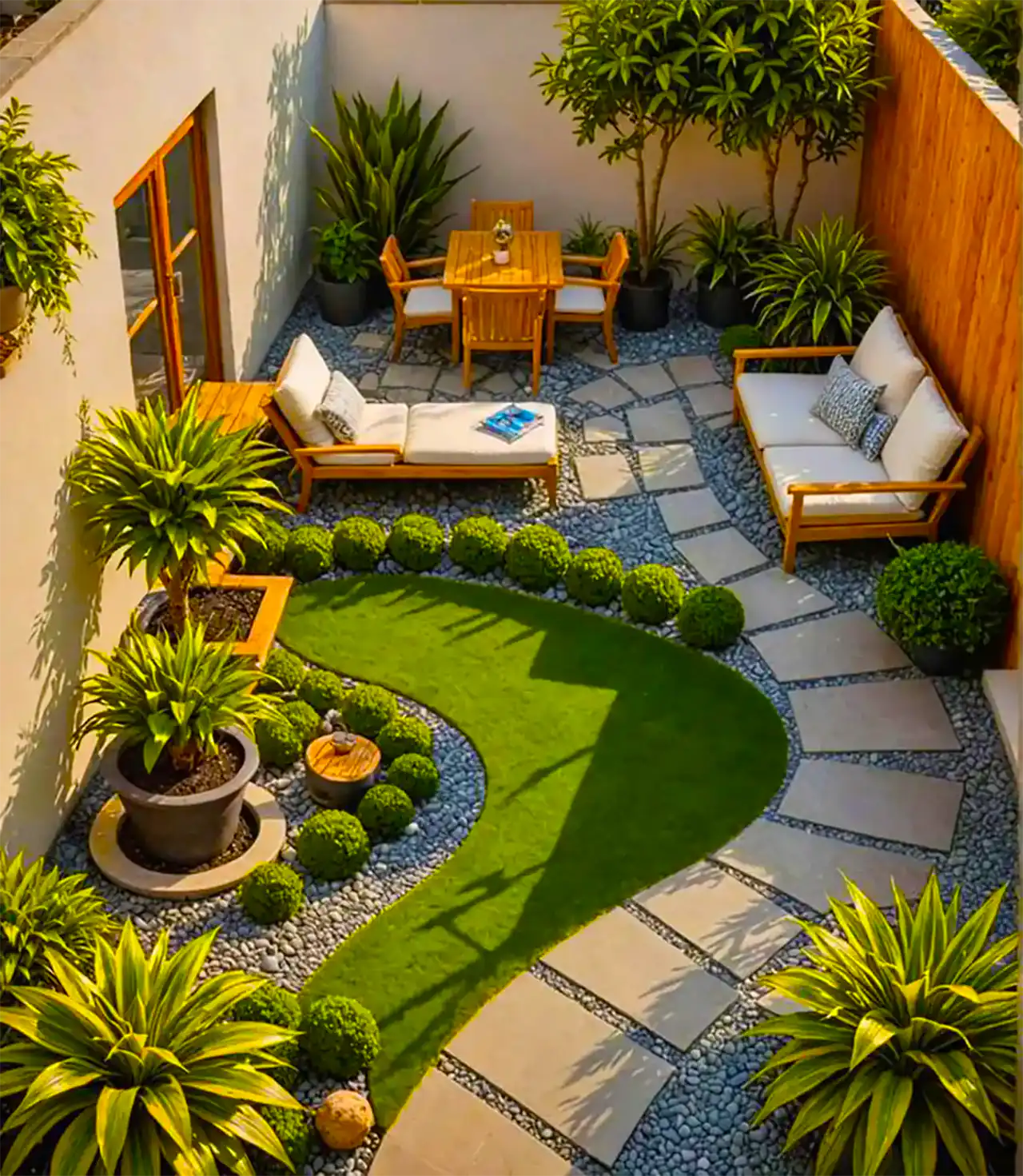 دیزاین حیاط ویلا