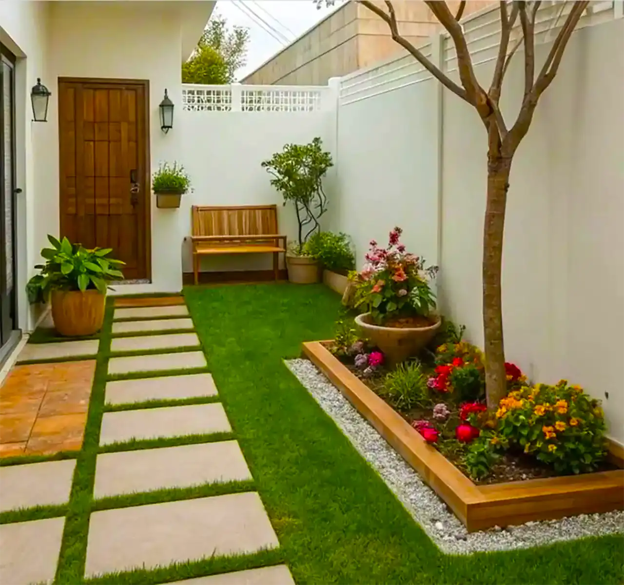 دیزاین حیاط ویلا