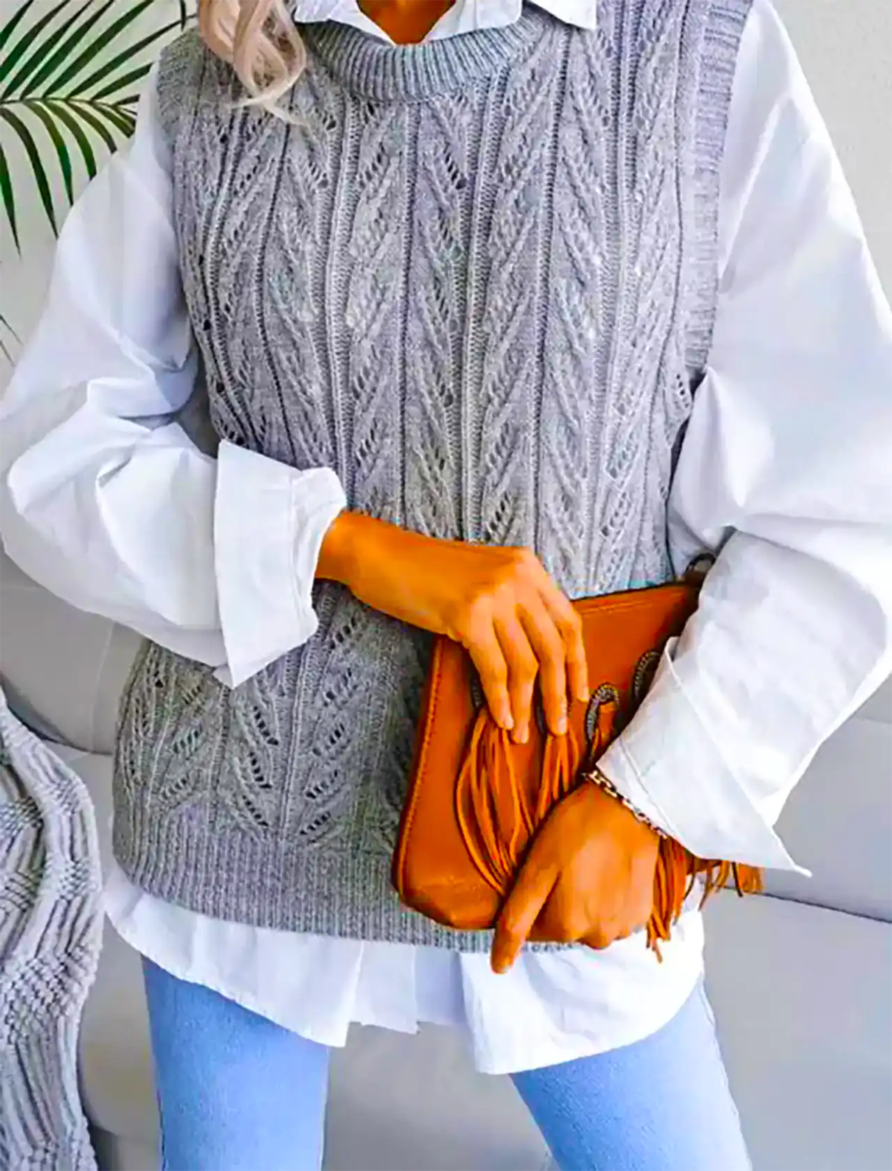 جلیقه بافت زنانه