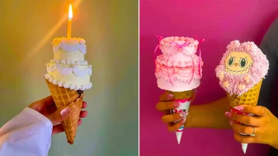 کیک بستنی تولد