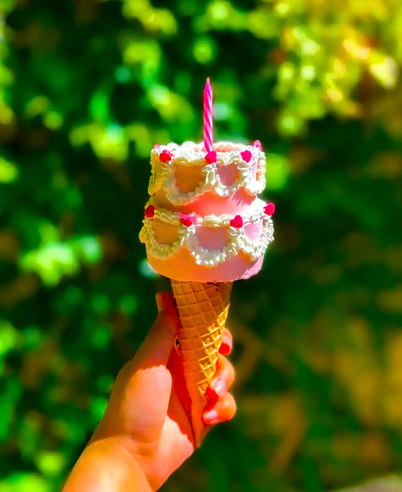 کیک بستنی تولد