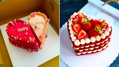 کیک قلبی تولد