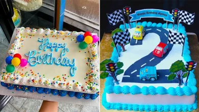 کیک تولد مستطیلی