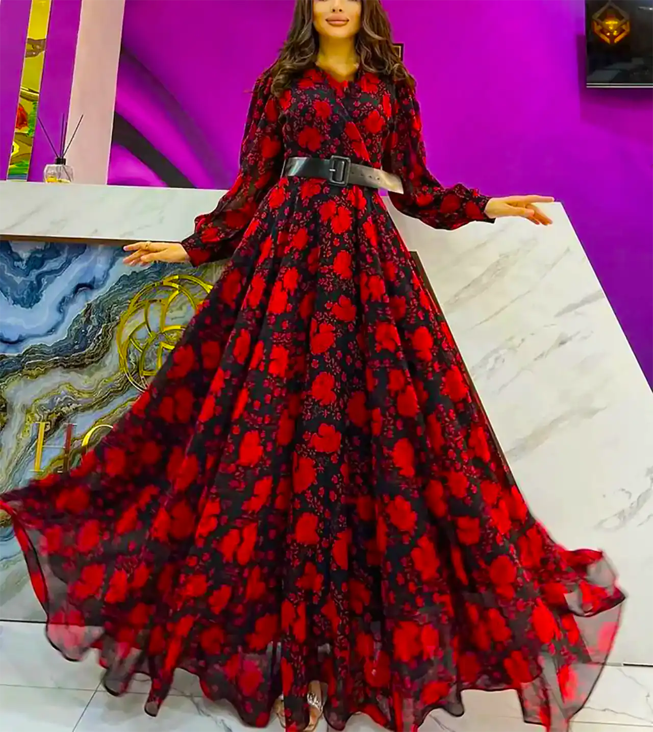 ماکسی گلدار شیک