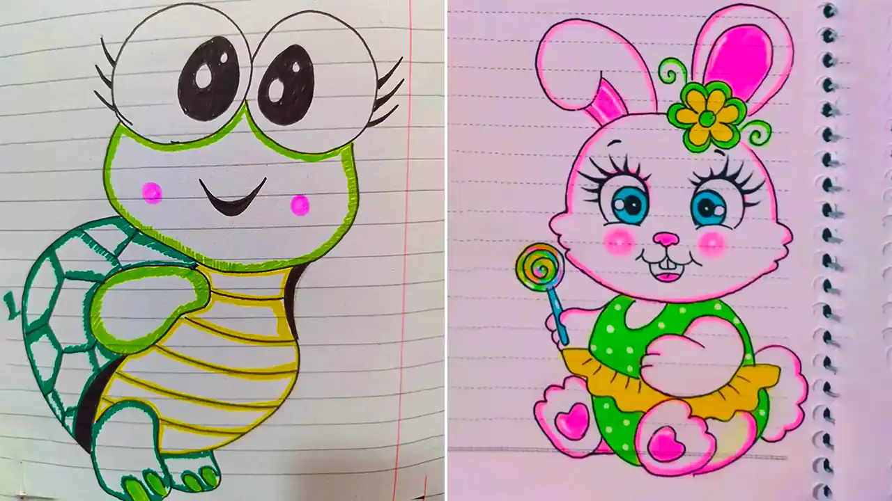 نقاشی دفتر مشق کودک