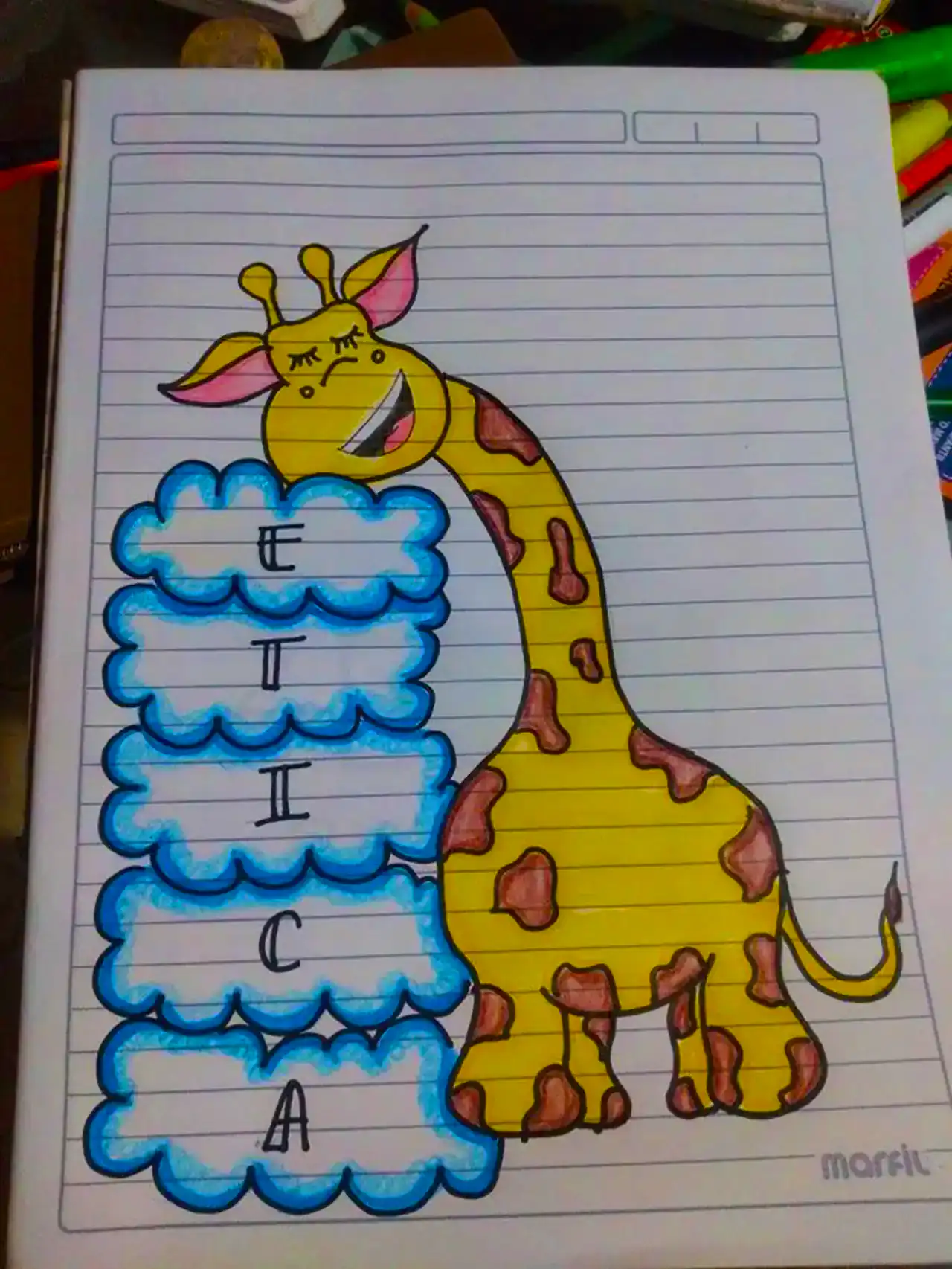 نقاشی دفتر مشق کودک