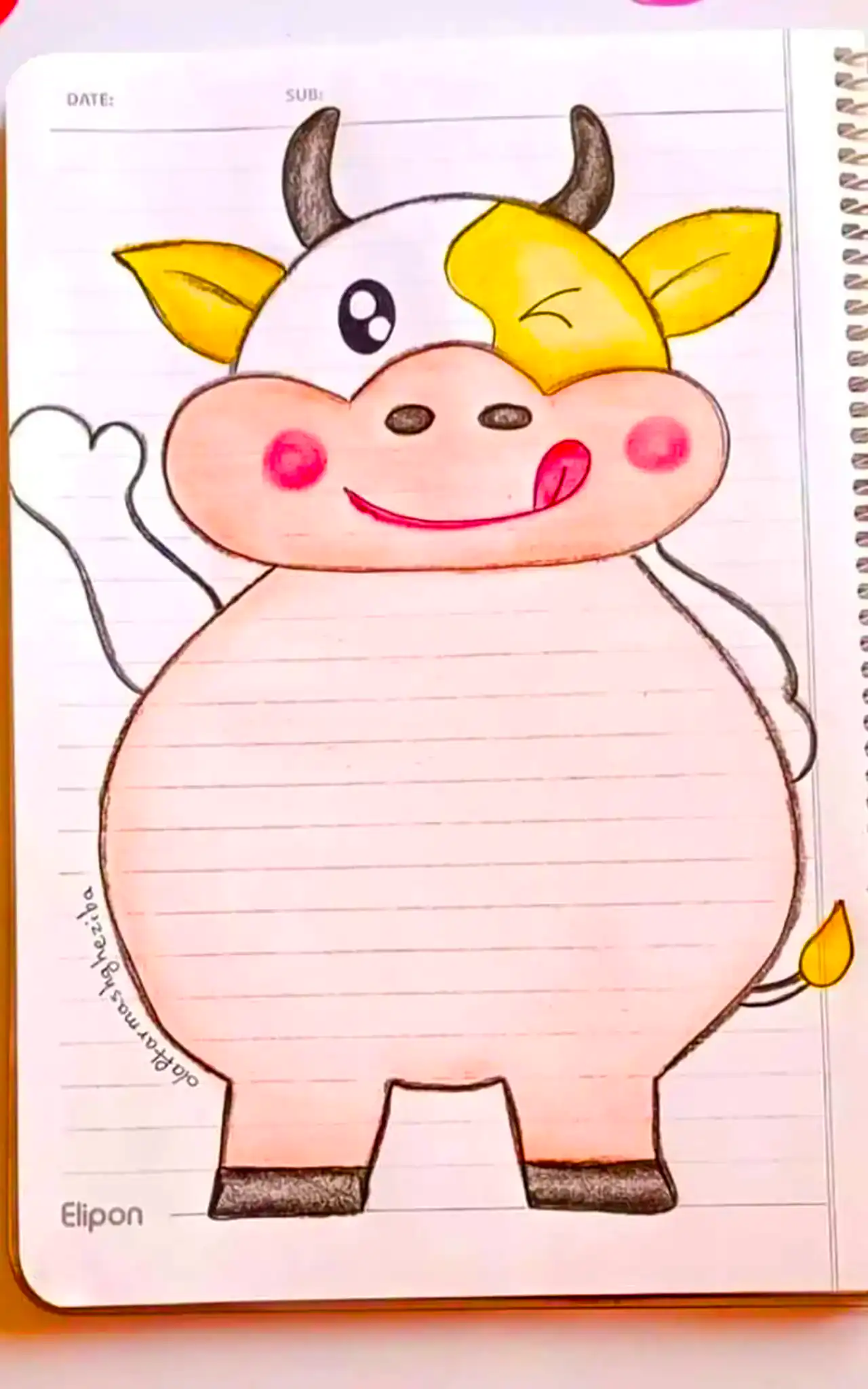 نقاشی دفتر مشق کودک