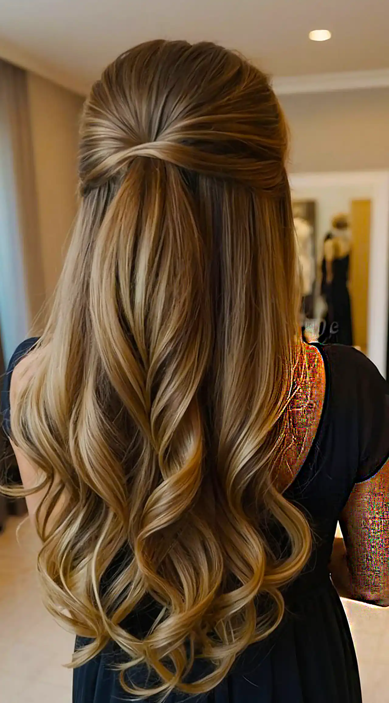 شینیون مو بلند باز