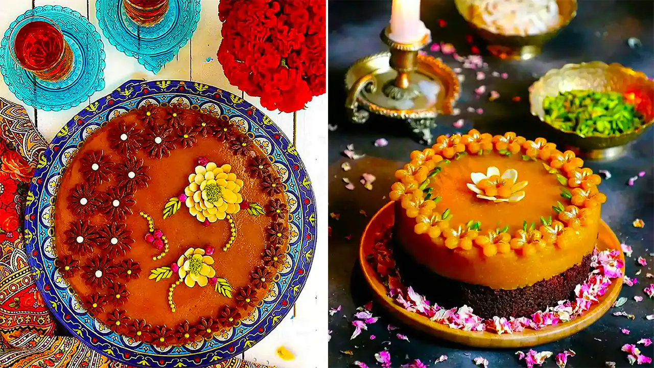 تزئین حلوا مجلسی