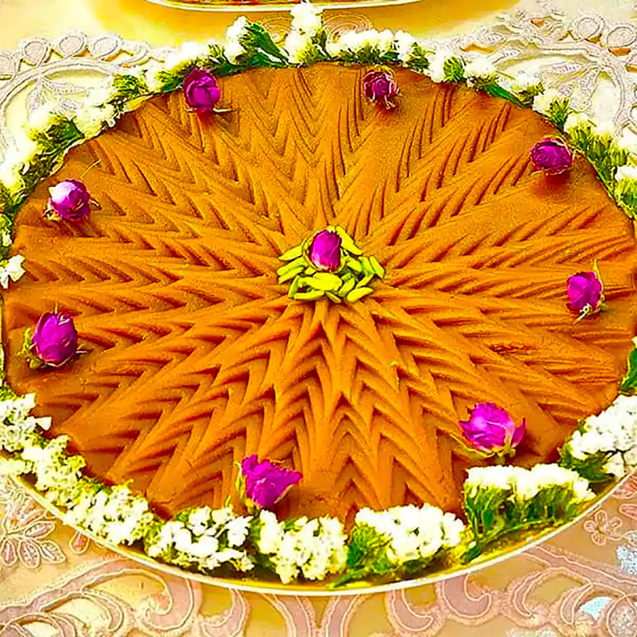 تزئین حلوا مجلسی