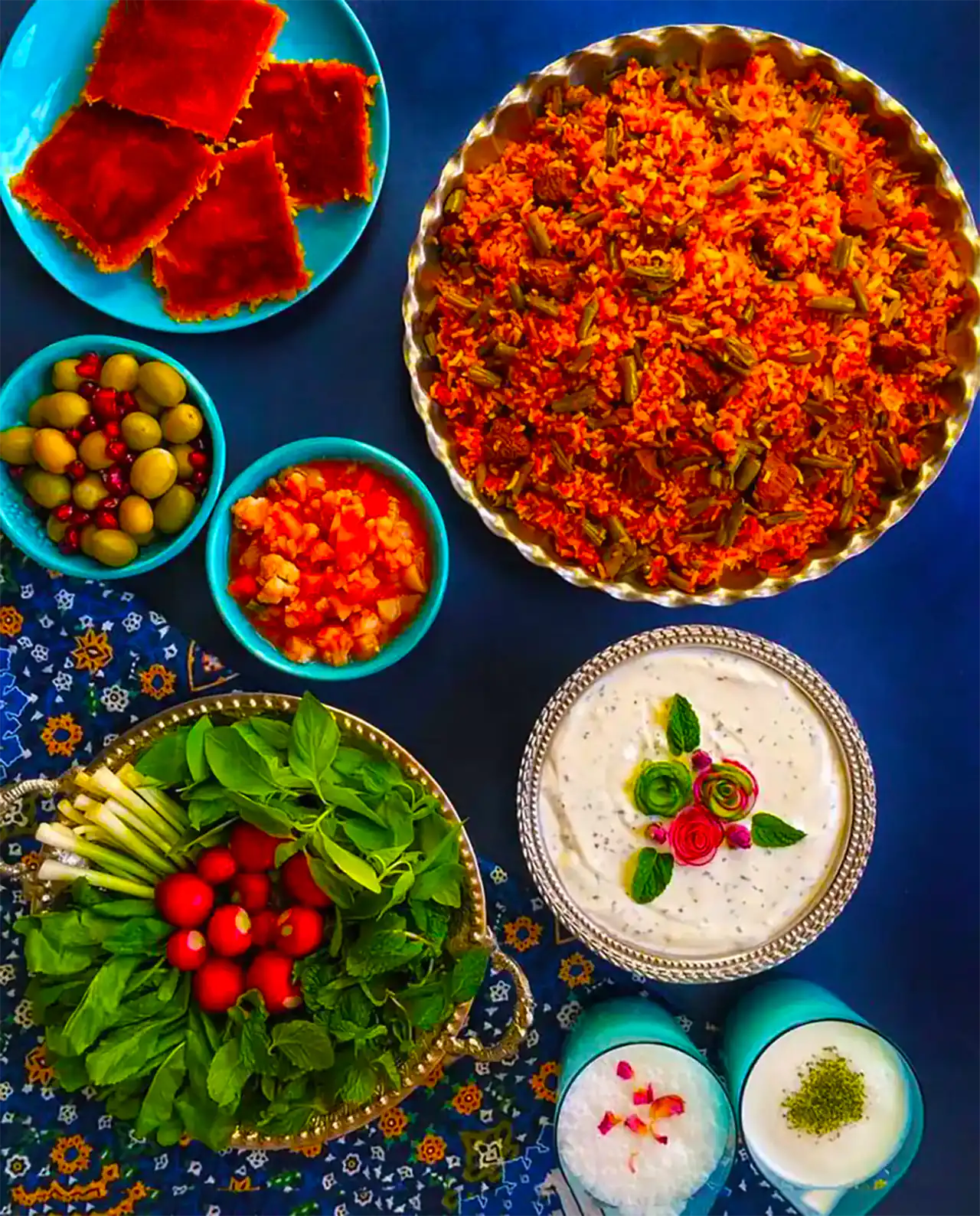 تزیین لوبیاپلو مجلسی