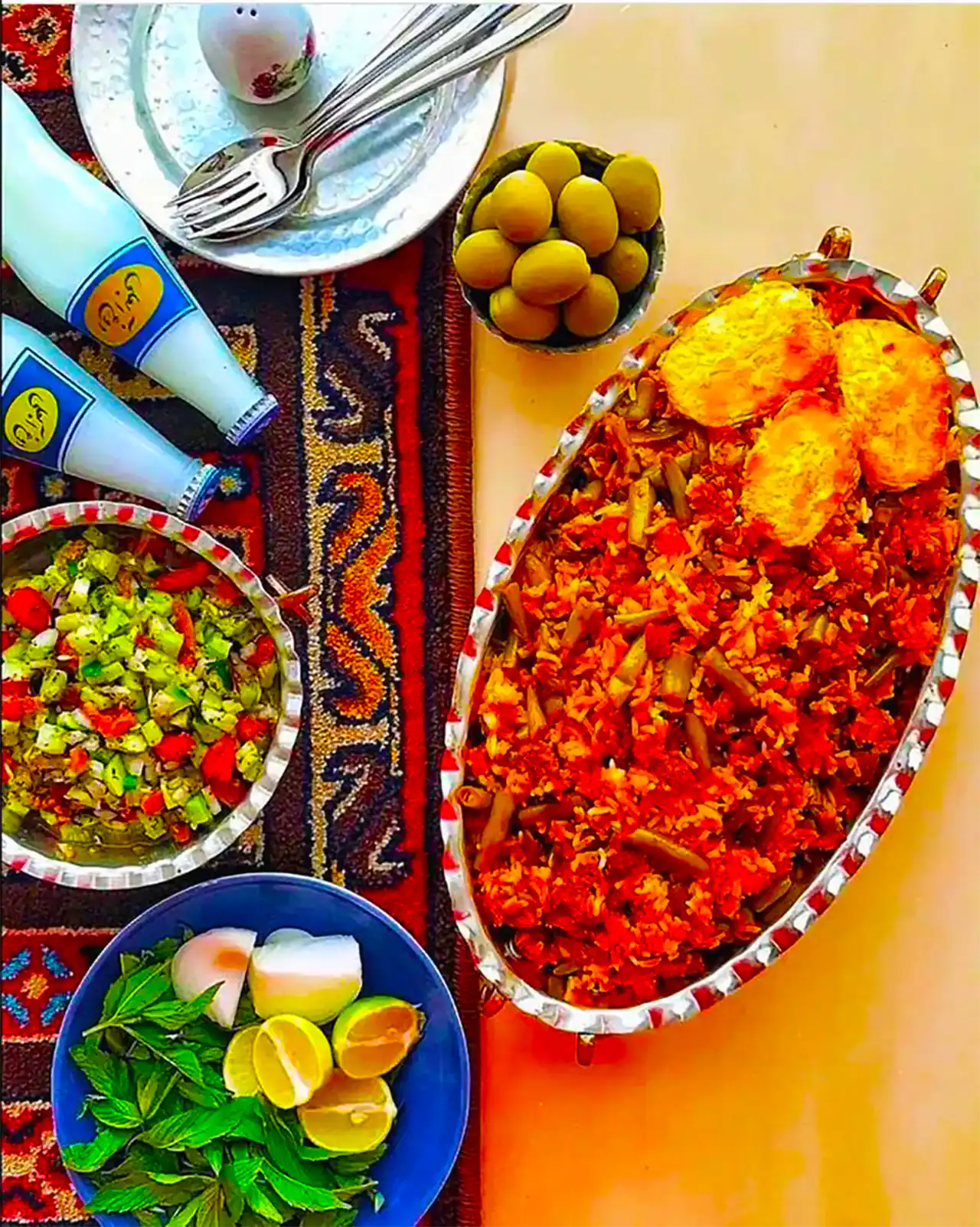 تزیین لوبیاپلو مجلسی