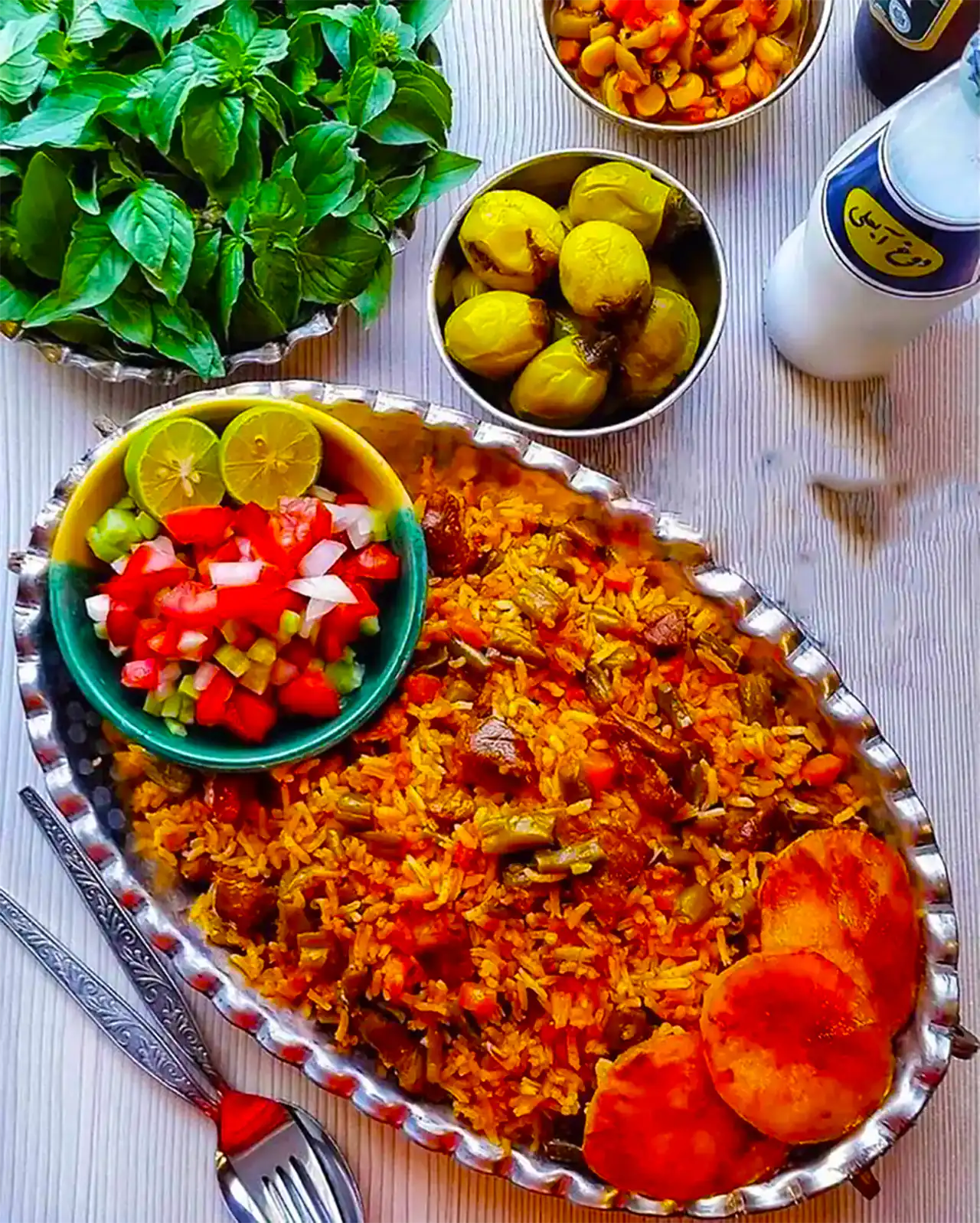 تزیین لوبیاپلو مجلسی