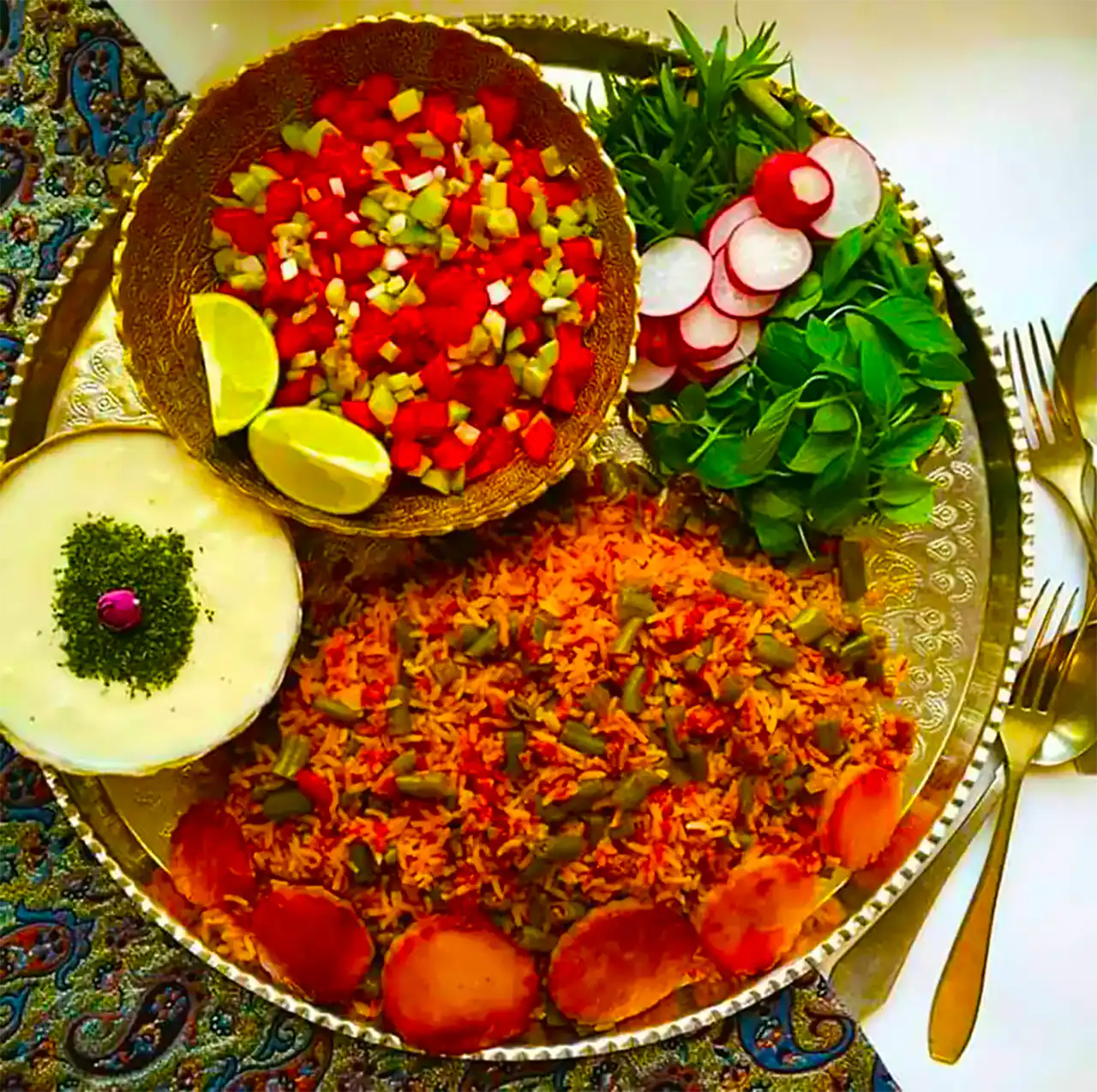 تزیین لوبیاپلو مجلسی