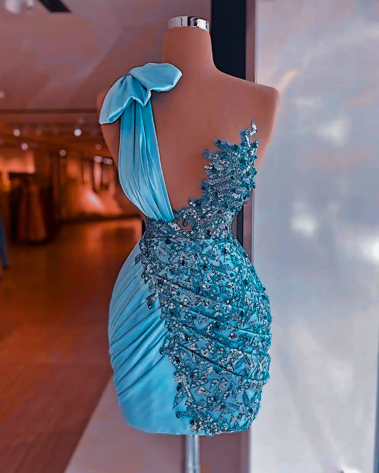 لباس مجلسی کوتاه عروسکی