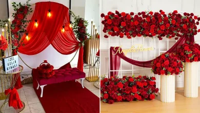 بک دراپ نامزدی قرمز