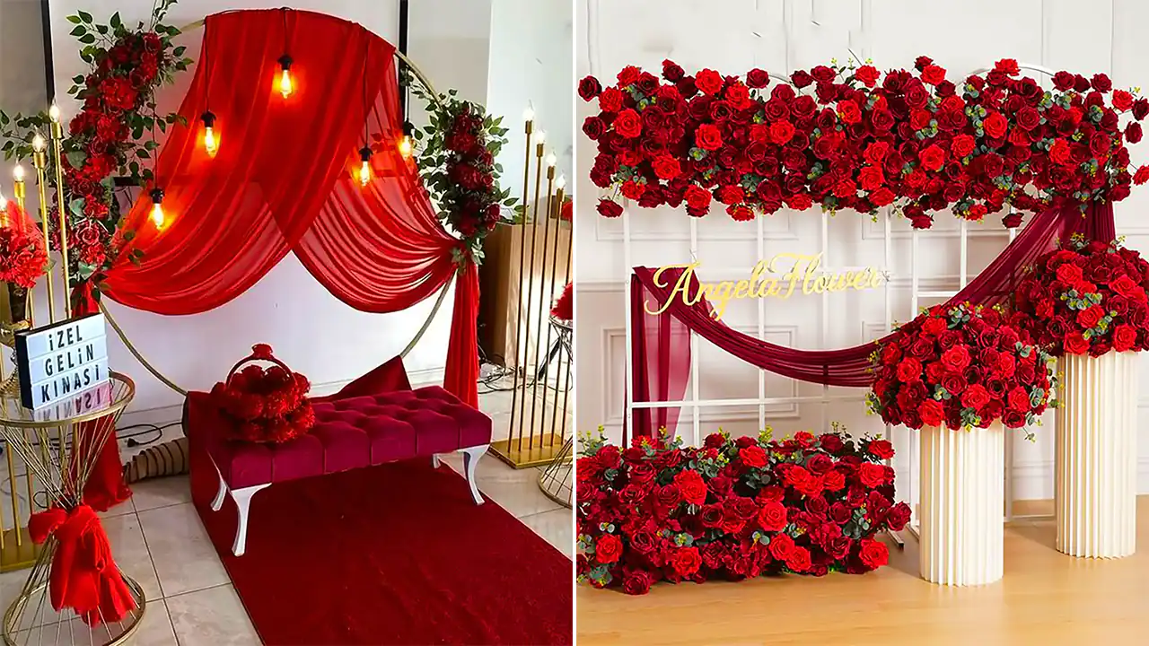 بک دراپ نامزدی قرمز