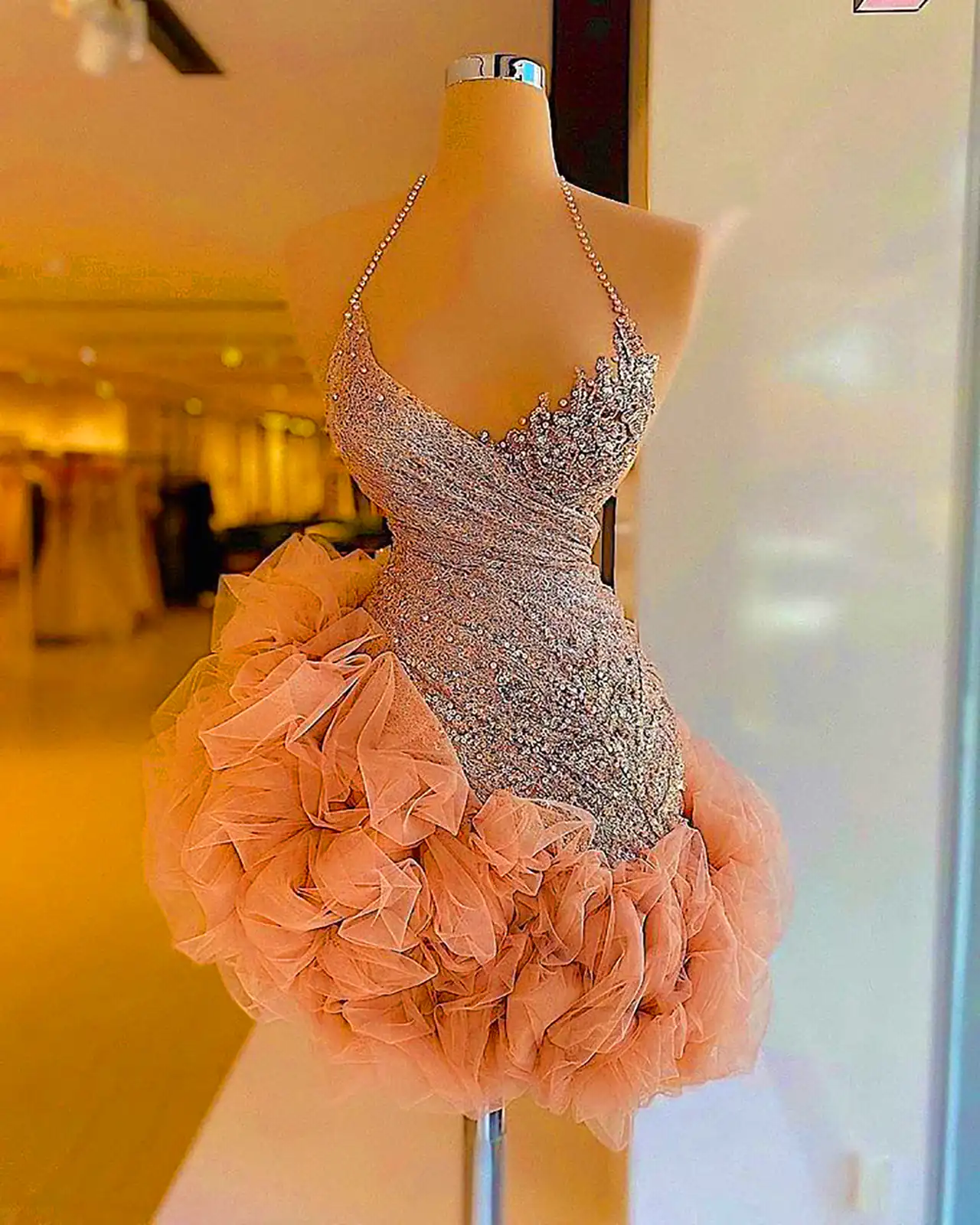 لباس مجلسی کوتاه عروسکی