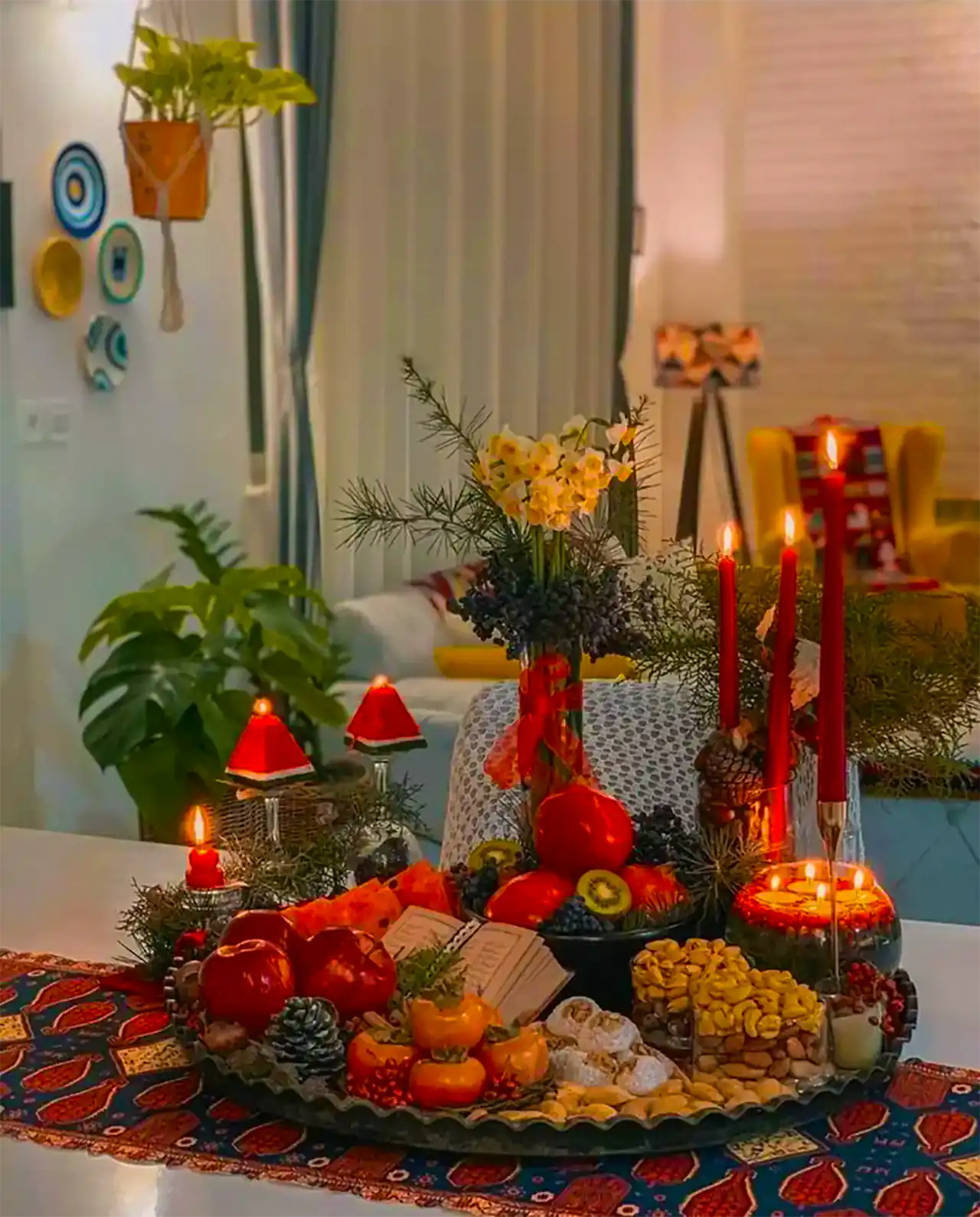 چیدن سنتی برای شب یلدا