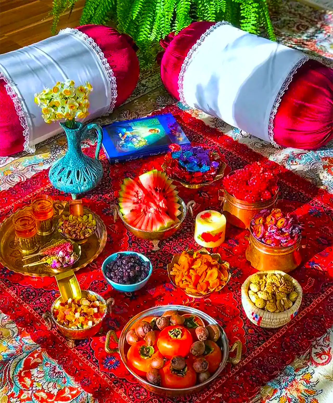 چیدن سنتی برای شب یلدا